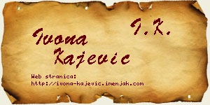 Ivona Kajević vizit kartica